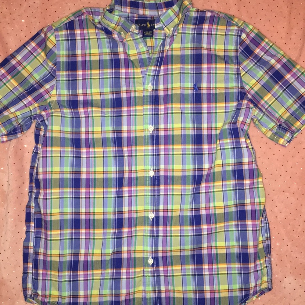 Ralph Lauren SS Button Down, Plaid, Worn Once